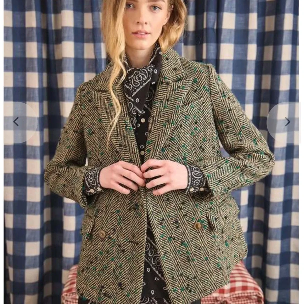 Hunter Bell Gray Tweed Blazer Medium - Picture 2 of 4